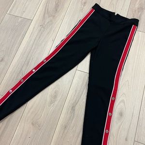 Lovers and friends black with red striped buttons pant. Size XS